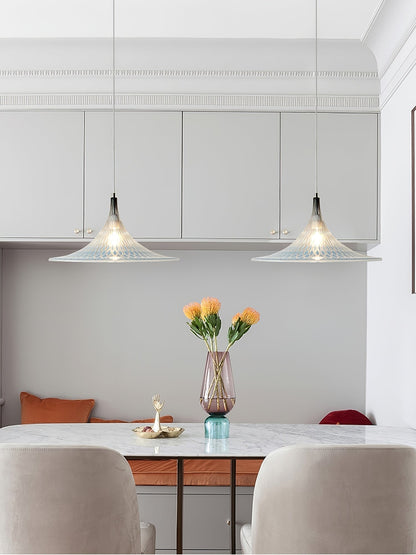 Vortex Pendant Light Dia 15.7″ x H 9.8″ / Chrome & Blue Pendant light
