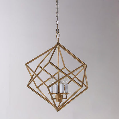 Voss Geometric Pendant Light Φ 15.7″ x H 15.7″ / Dia 54cm x H 64cm / Gold Pendant light