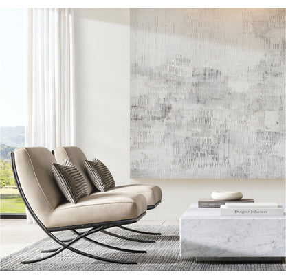 Thaddeus X-Base Leather Slipper Chair
