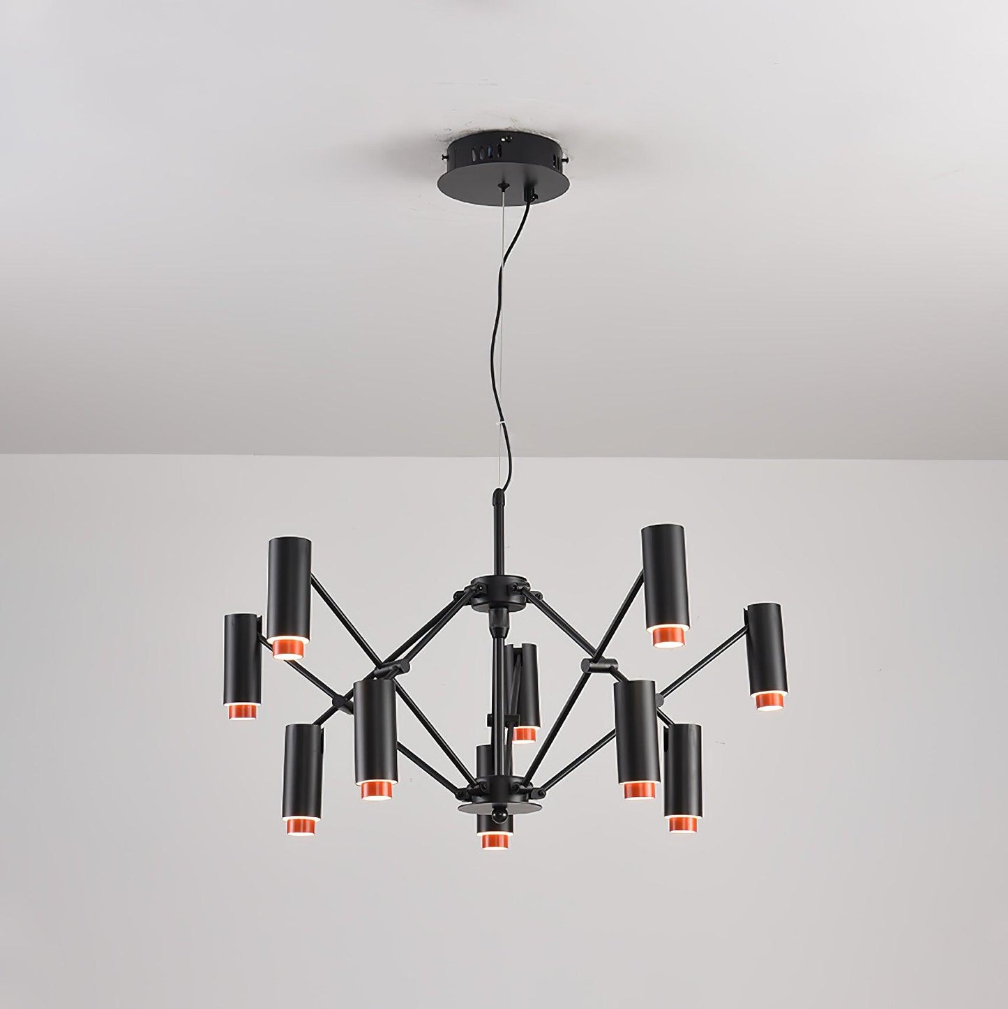 The M Pendant light 10 heads Dia 30.7″ x H 59″ / Dia 78cm x H 150cm / Black / Warm light Pendant light