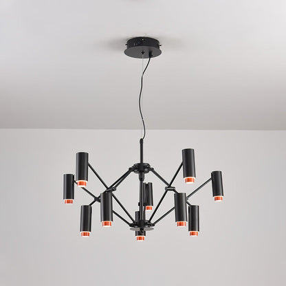 The M Pendant light 10 heads Dia 30.7″ x H 59″ / Dia 78cm x H 150cm / Black / Warm light Pendant light