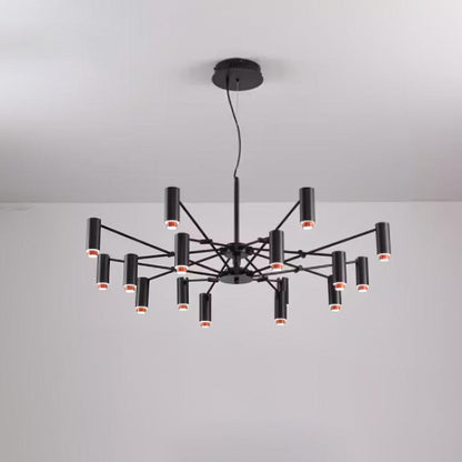 The M Pendant light 16 heads Dia 38.6″ x H 59″ / Dia 98cm x H 150cm / Black / Warm light Pendant light