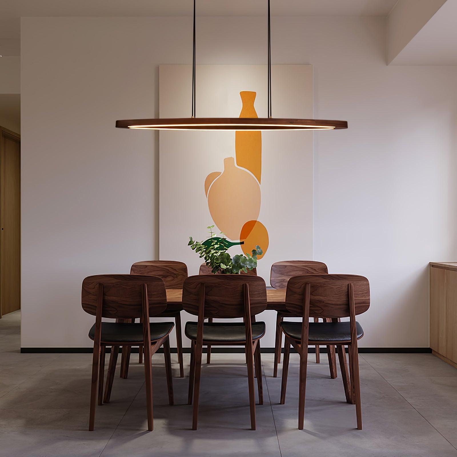 Walnut Arc Linear Pendant Lamp Pendant light