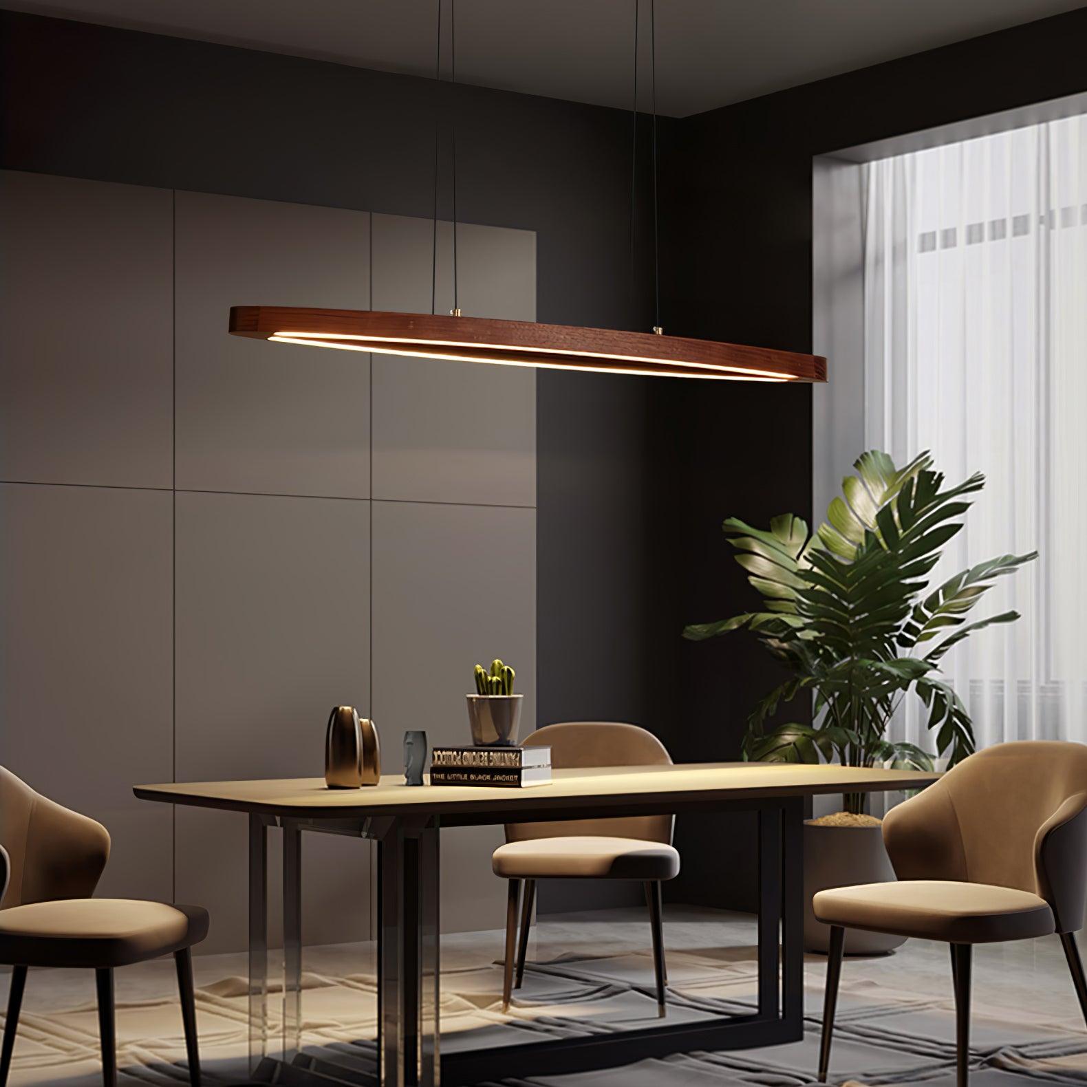 Walnut Arc Linear Pendant Lamp Pendant light