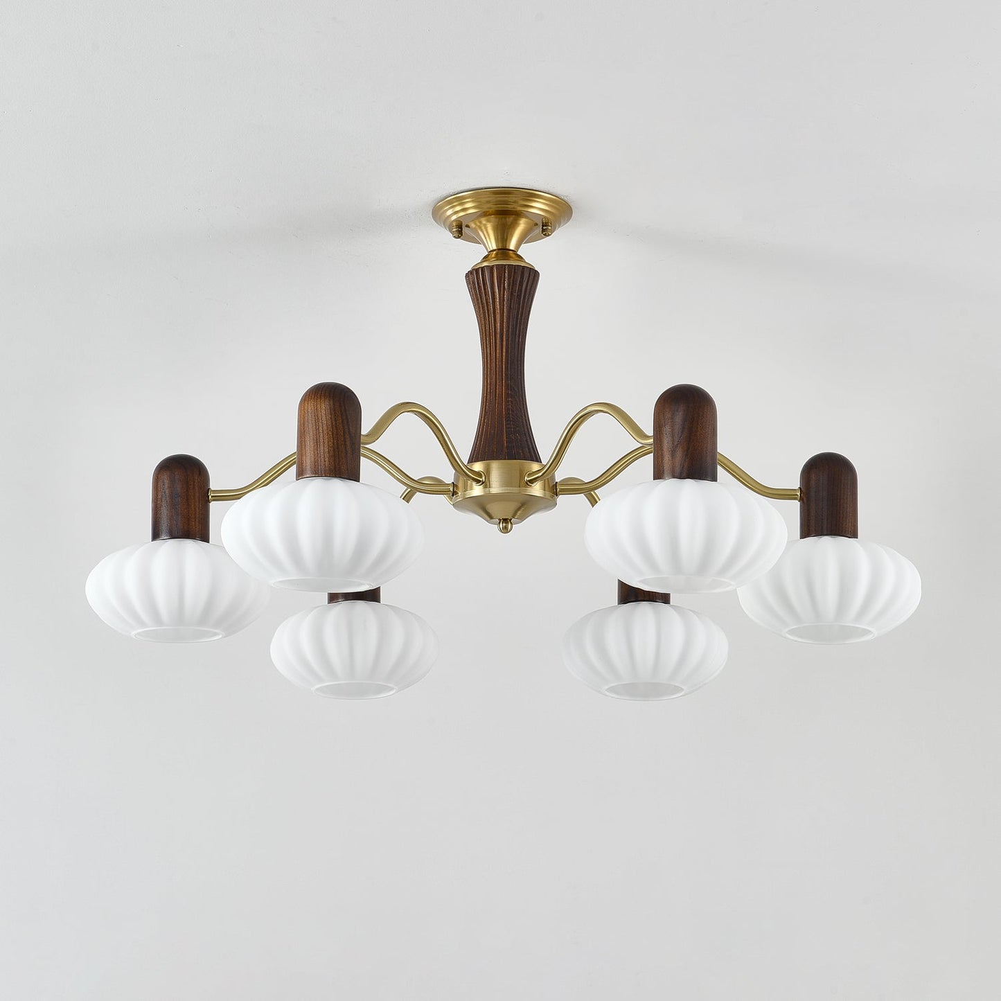 Walnut Color Embrace Chandelier Chandelier