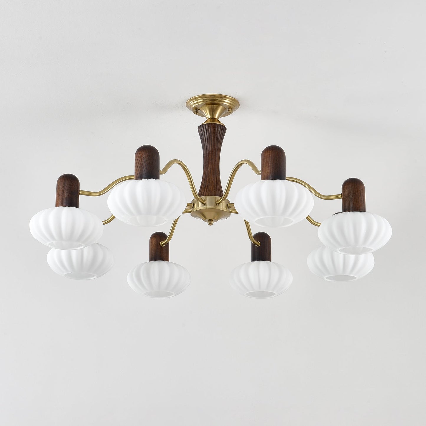 Walnut Color Embrace Chandelier Chandelier