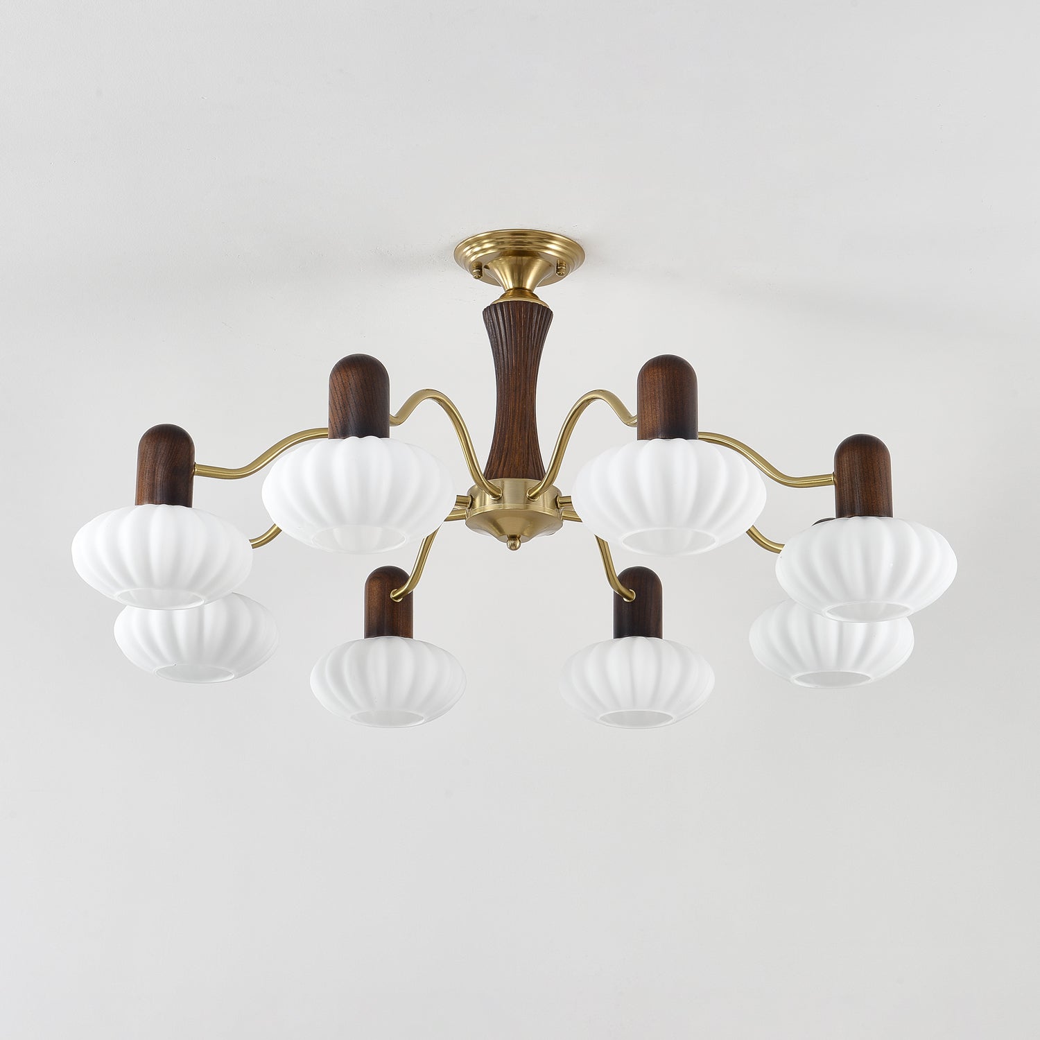 Walnut Color Embrace Chandelier Chandelier