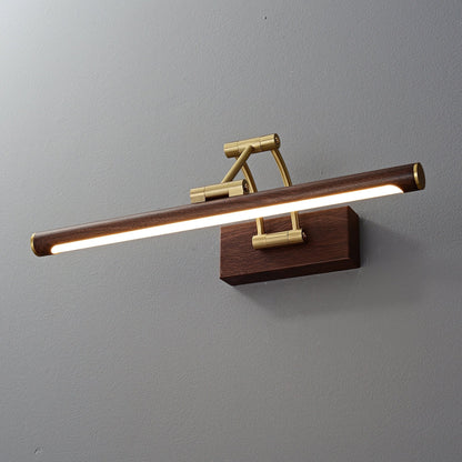 Walnut Color Linear Adjustable Wall Light ? 21.7″ x H 3.9″ / Walnut Color & Warm Light / Single Wall lamp