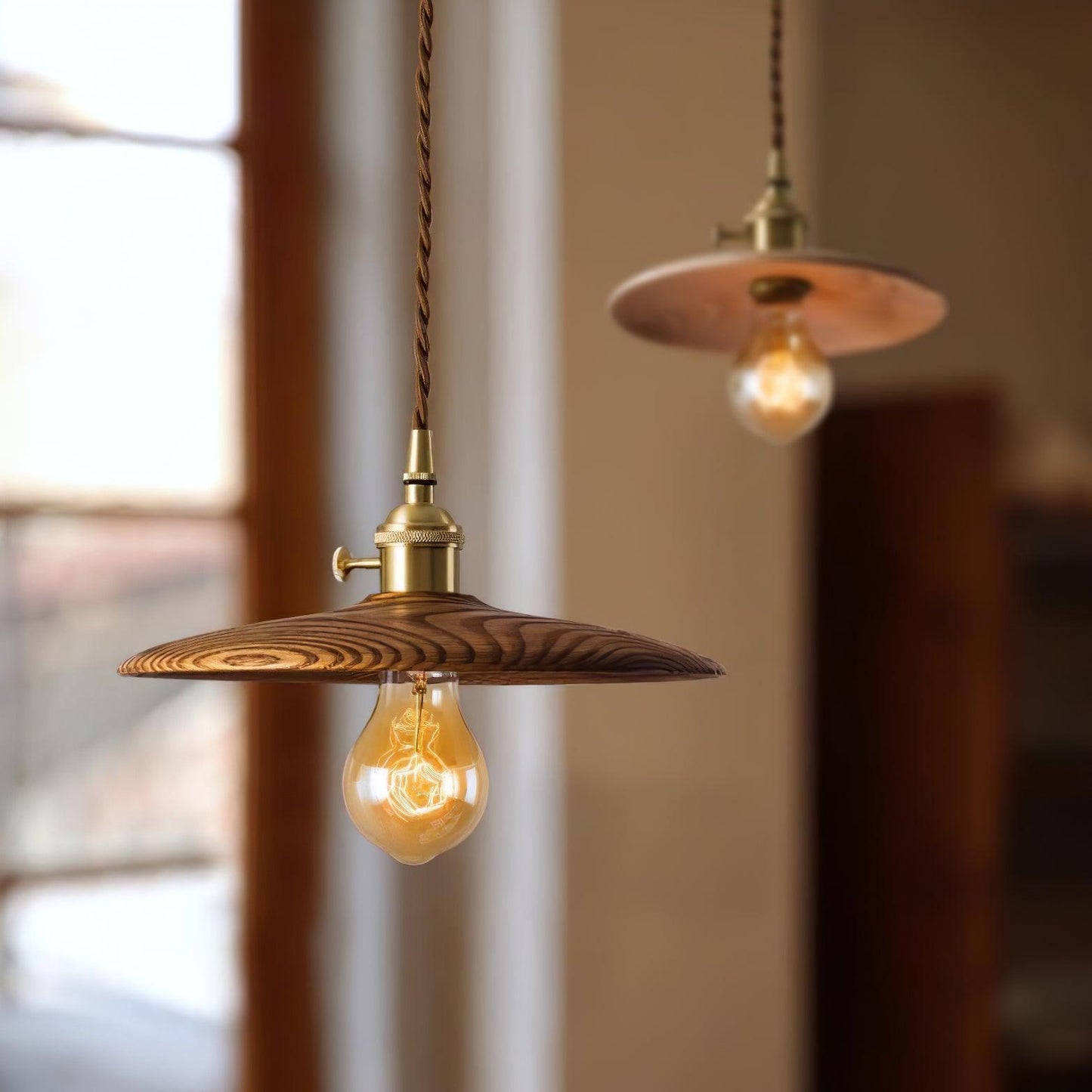 Walnut Conical Pendant Light Pendant light