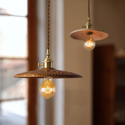 Walnut Conical Pendant Light Pendant light