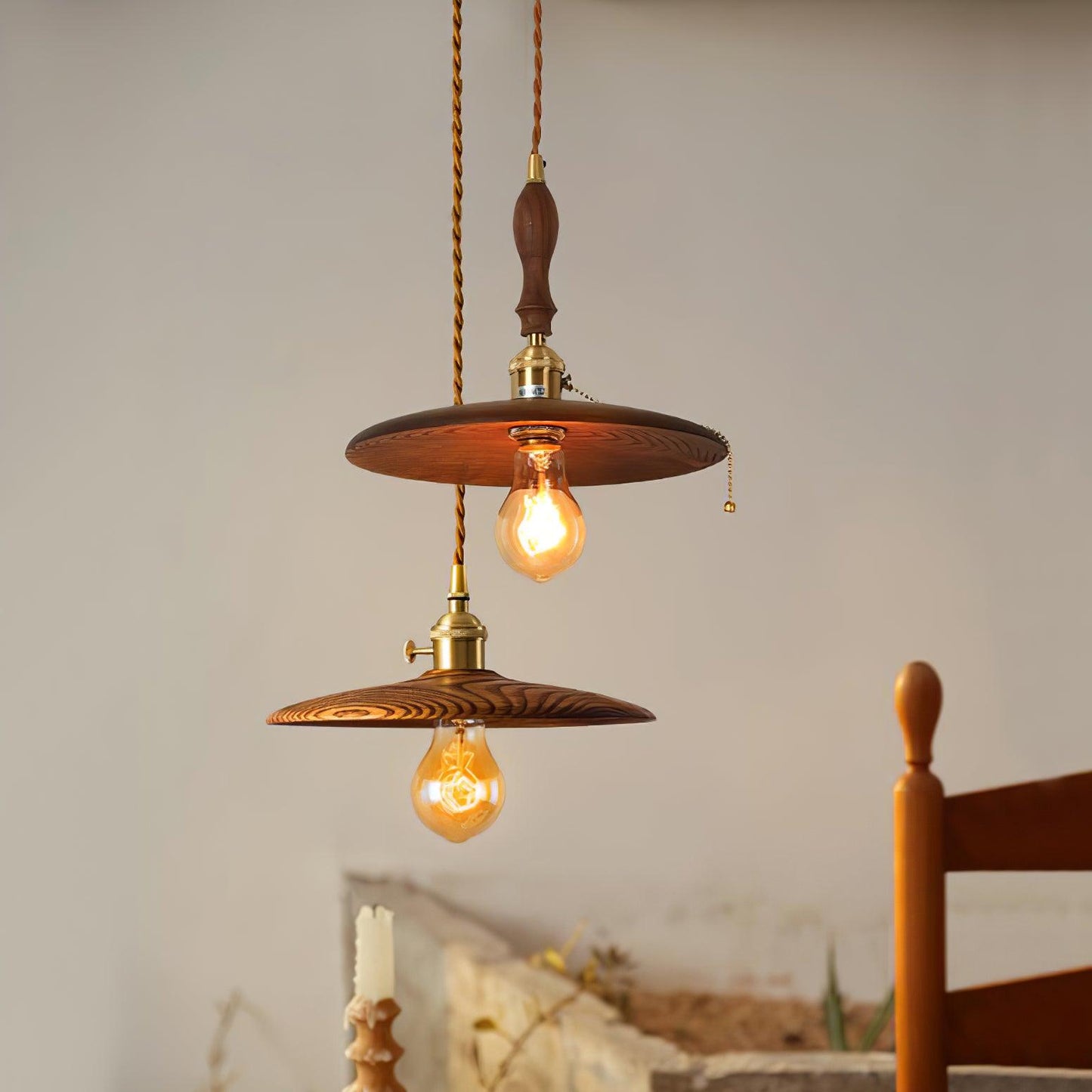 Walnut Conical Pendant Light Pendant light