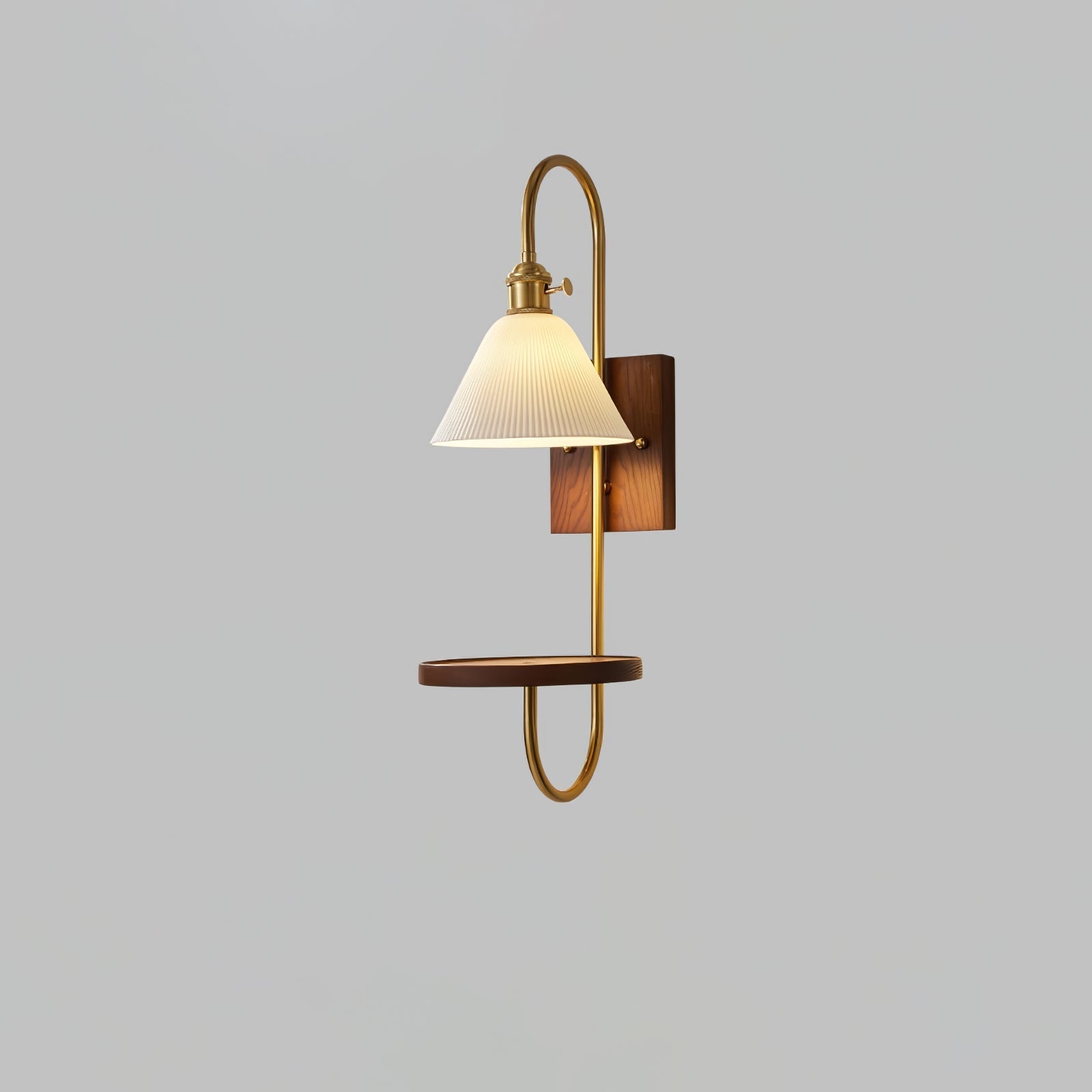 Walnut Shelf Sconce Wall lamp