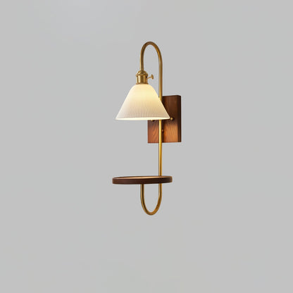 Walnut Shelf Sconce Wall lamp
