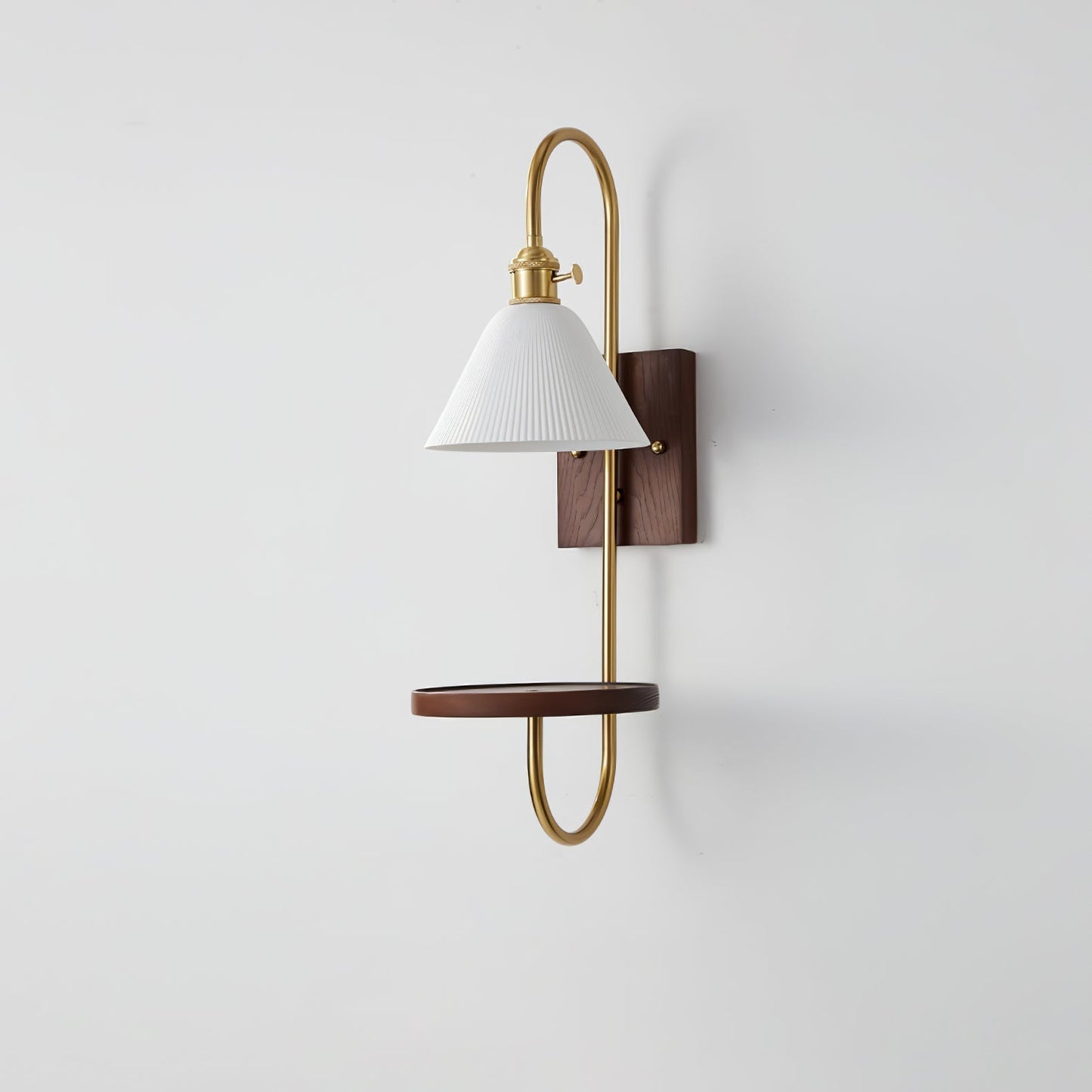 Walnut Shelf Sconce Wall lamp