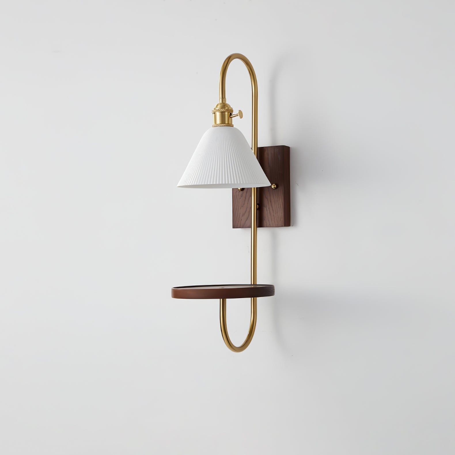 Walnut Shelf Sconce Wall lamp