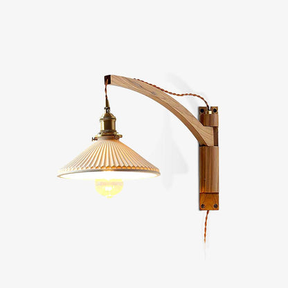 Walnut Swing Arm Wall Lamp Wall lamp