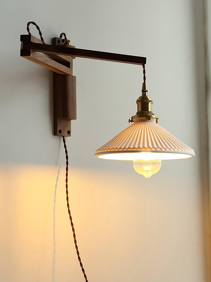 Walnut Swing Arm Wall Lamp Wall lamp