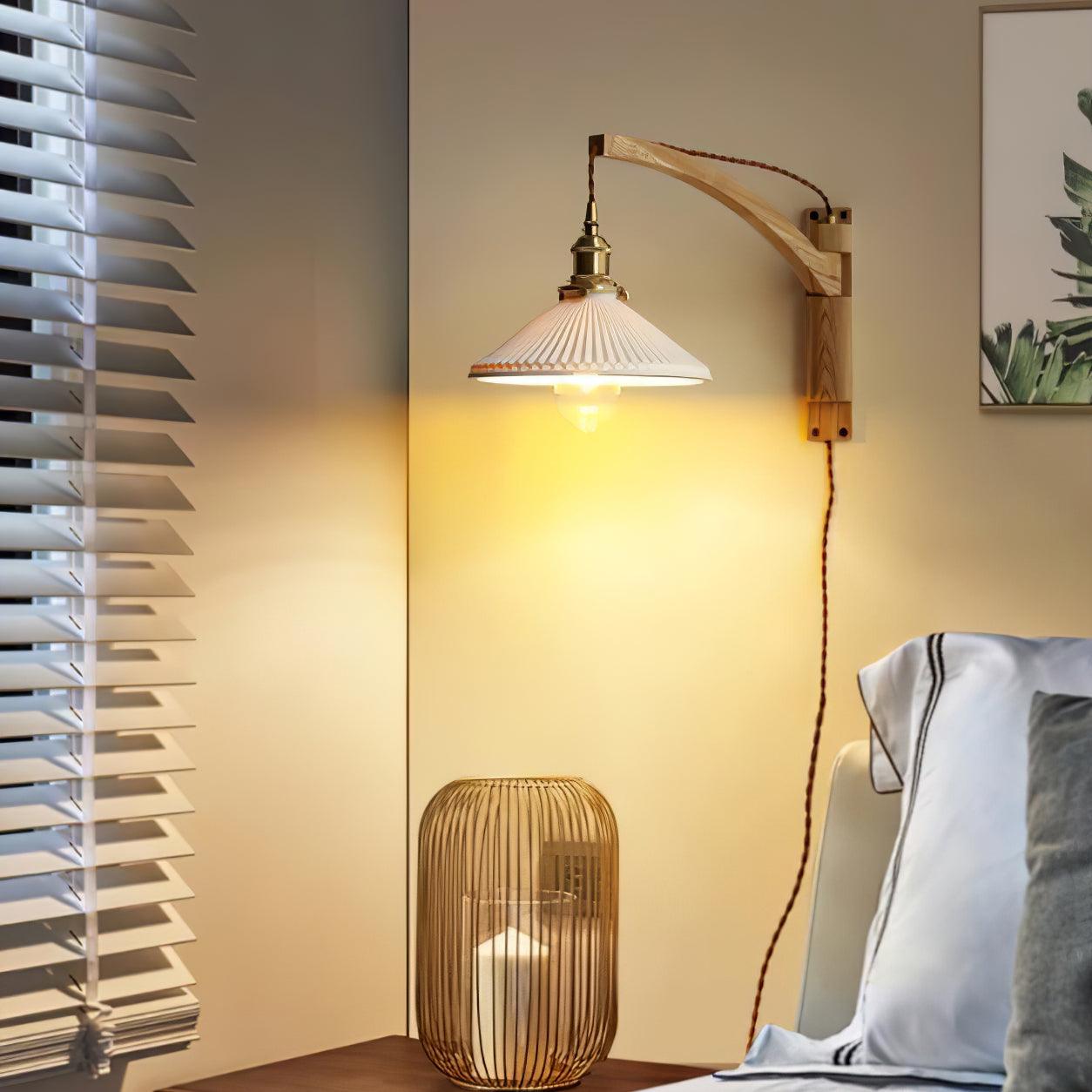 Walnut Swing Arm Wall Lamp Wall lamp