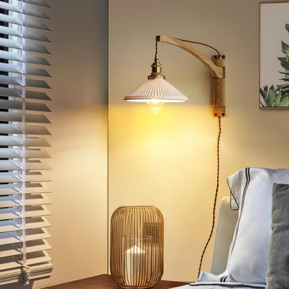 Walnut Swing Arm Wall Lamp Wall lamp