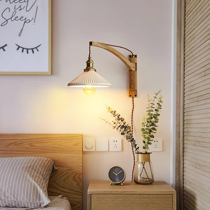 Walnut Swing Arm Wall Lamp Wall lamp