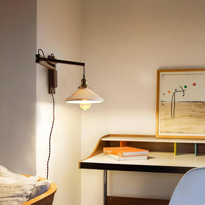 Walnut Swing Arm Wall Lamp Wall lamp