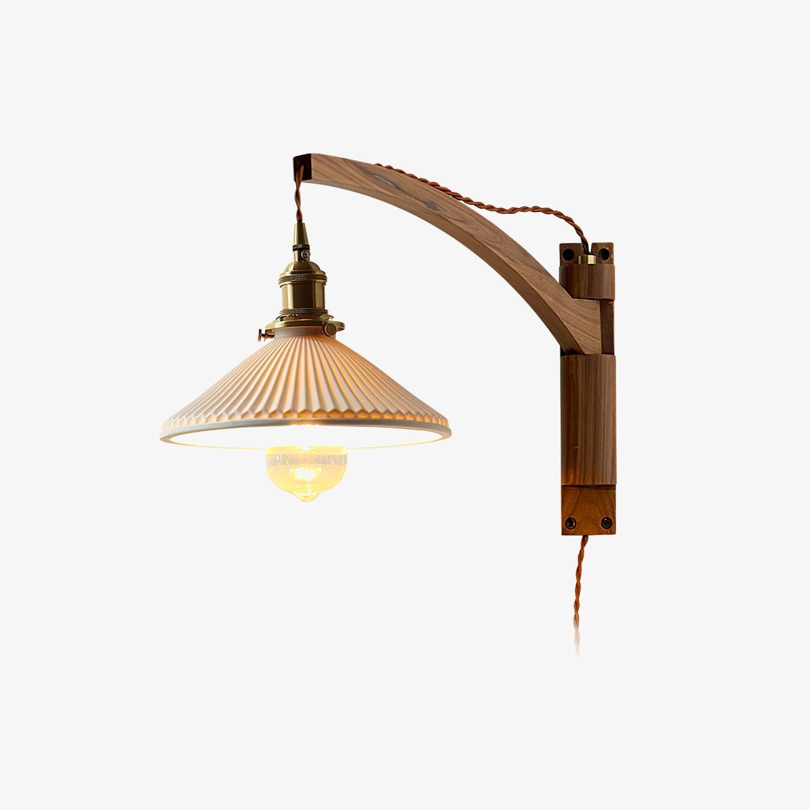 Walnut Swing Arm Wall Lamp Wall lamp