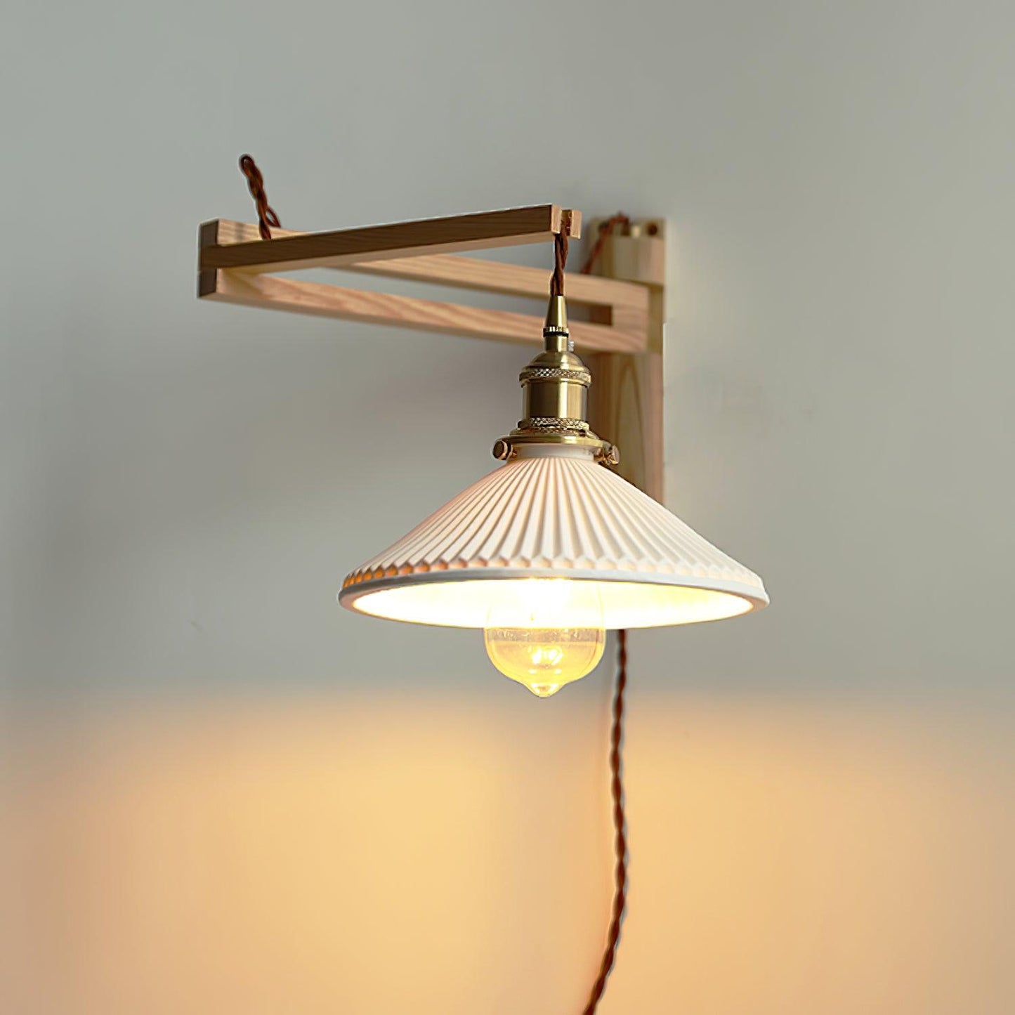 Walnut Swing Arm Wall Lamp Wall lamp