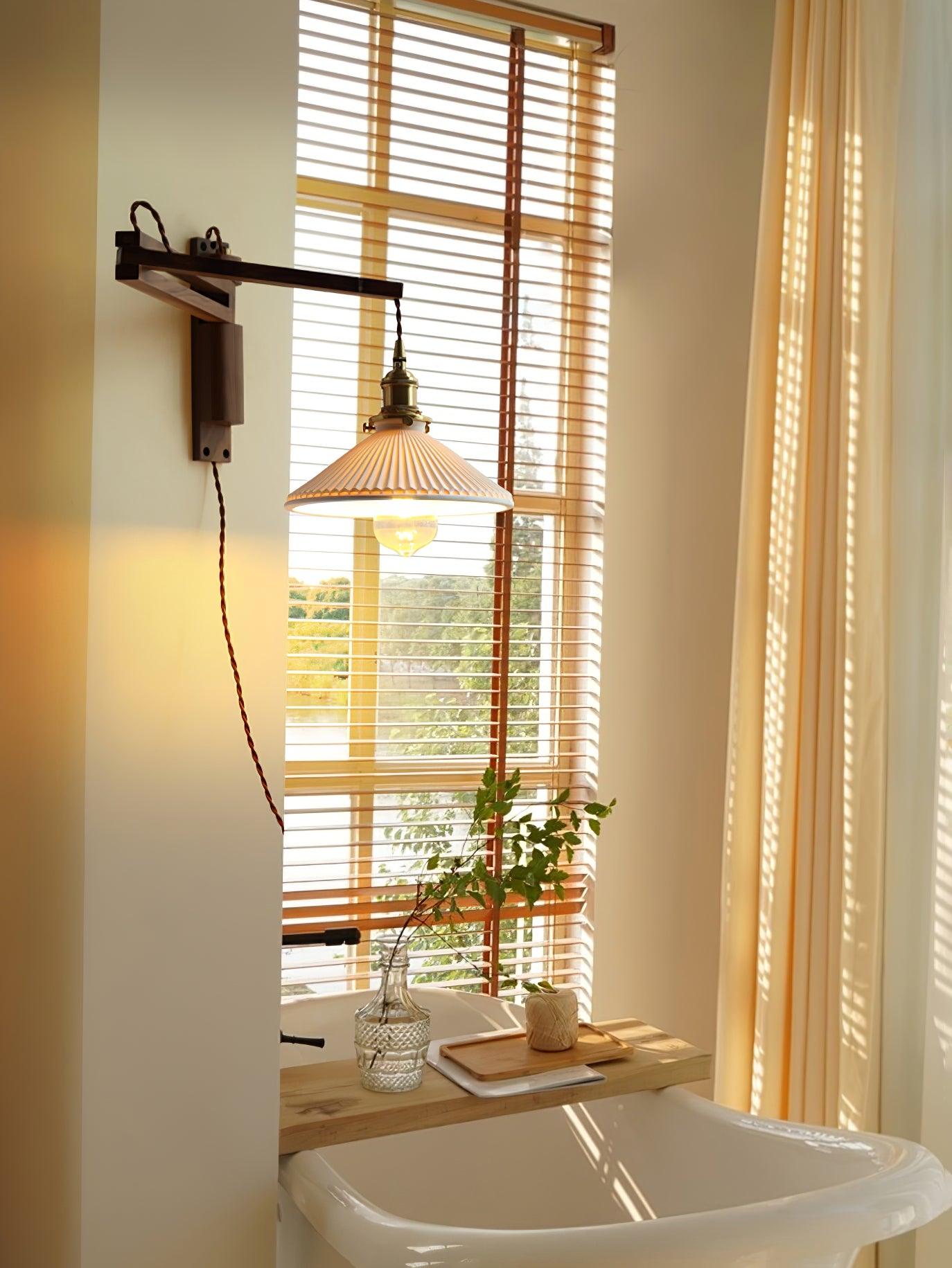 Walnut Swing Arm Wall Lamp Wall lamp