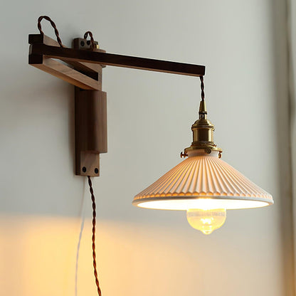 Walnut Swing Arm Wall Lamp Wall lamp