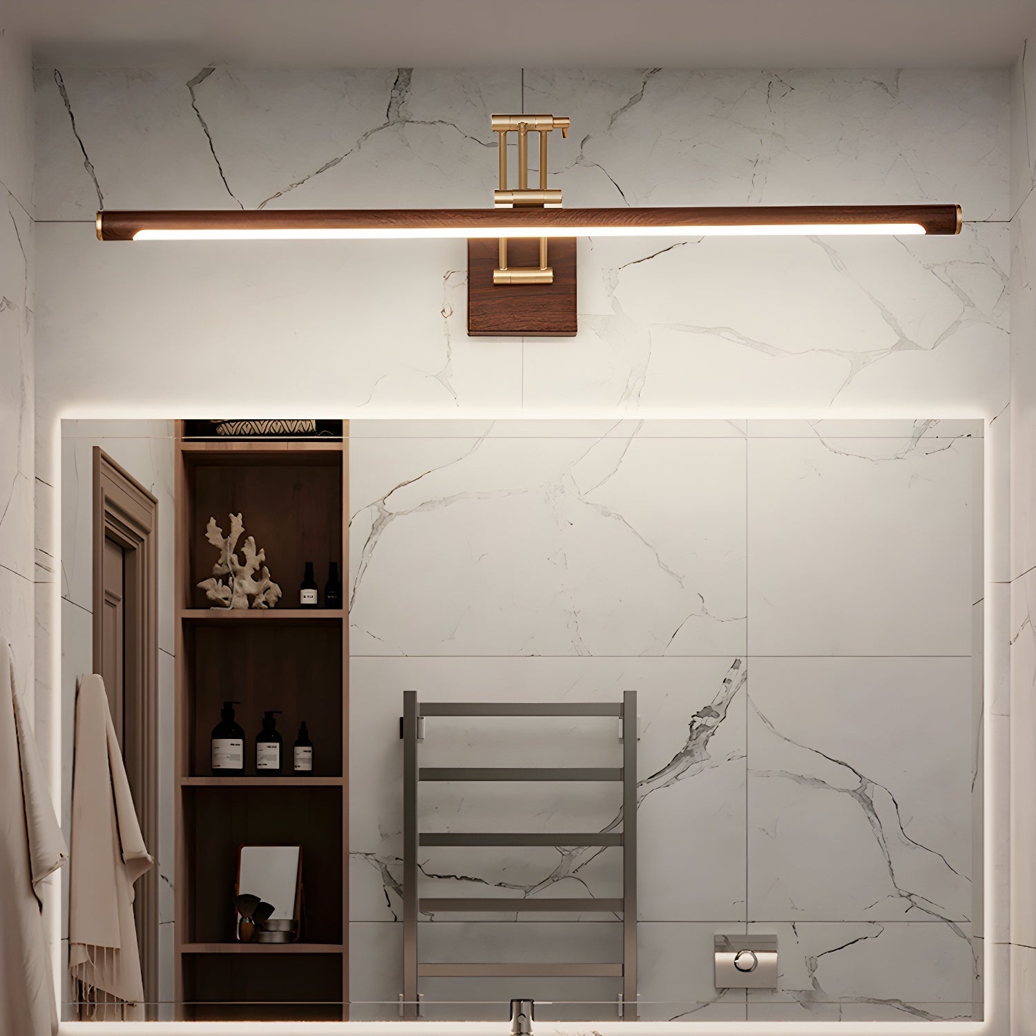 Walnut Color Linear Adjustable Wall Light Wall lamp