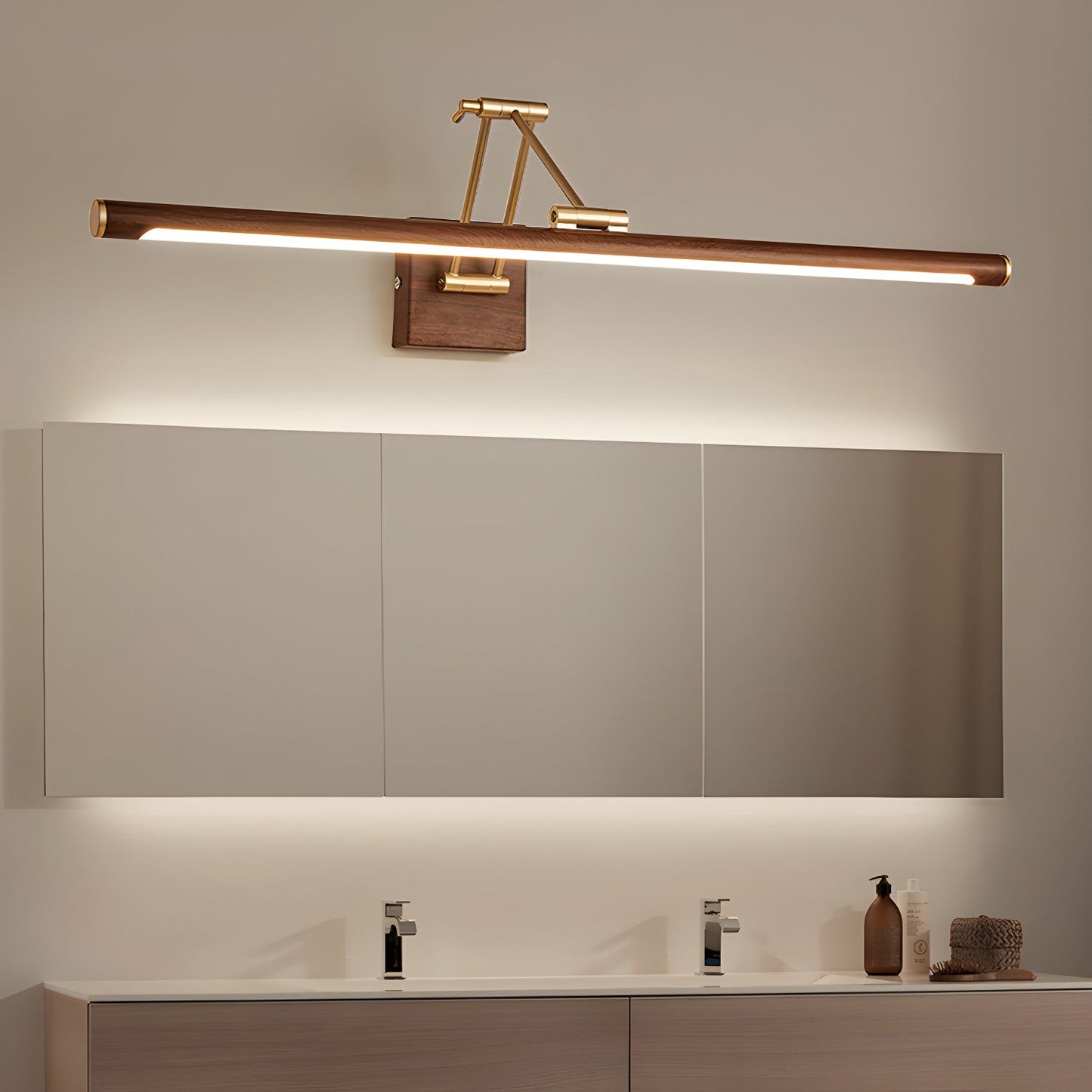 Walnut Color Linear Adjustable Wall Light Wall lamp