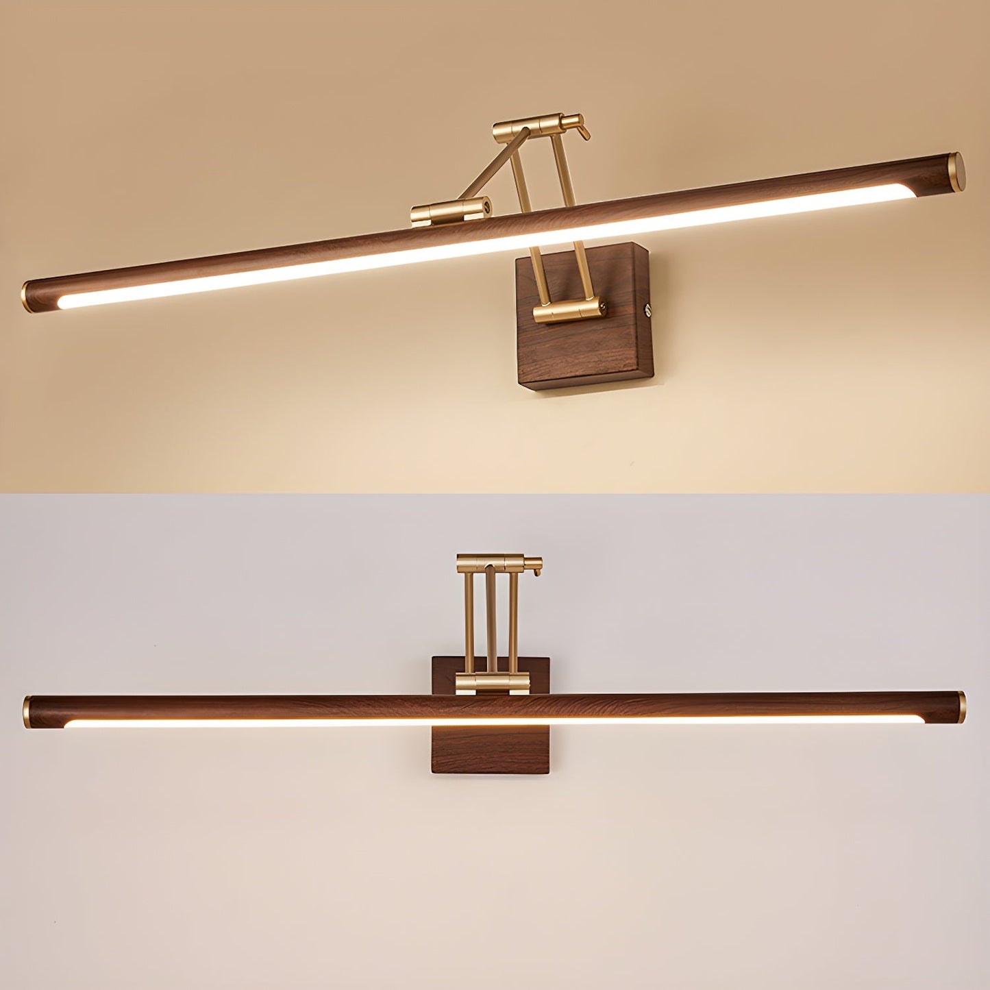 Walnut Color Linear Adjustable Wall Light Wall lamp