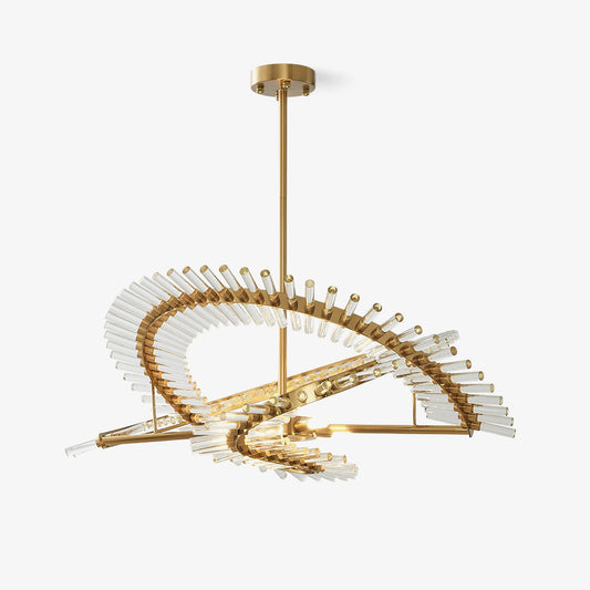 Waltz Art Chandelier Dia 31.4″ x H 15.7″ / Dia 80cm x H 40cm / Gold & Clear Chandelier