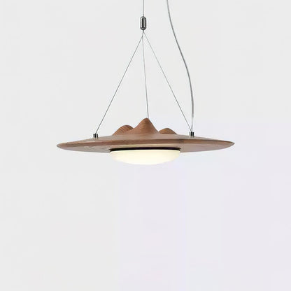 Wanderer Pendant Lamp Dia 11.8″ x H 11.8″ / Wood Color / Warm Light Pendant light