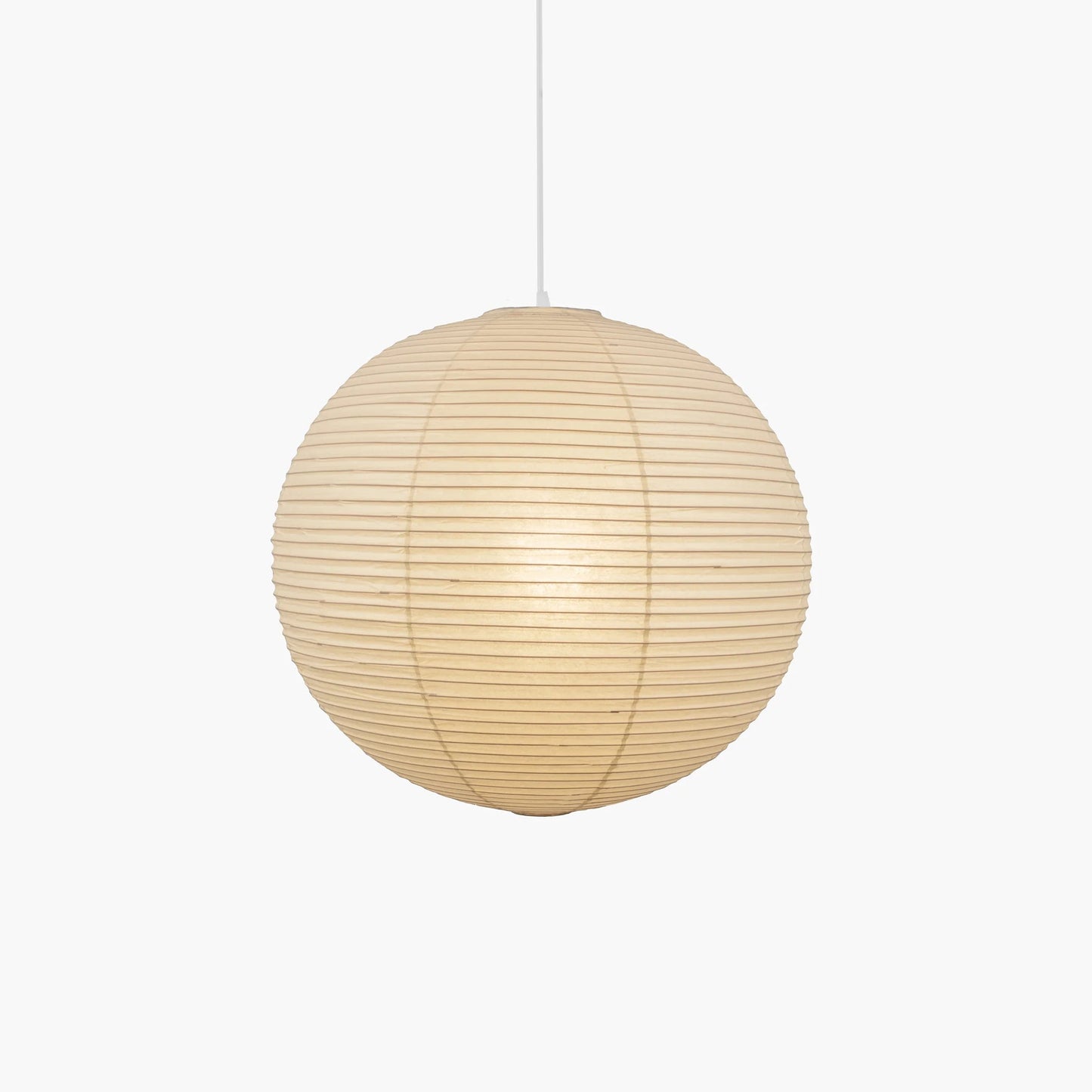 Washi Paper A Pendant Lamp Dia 21.7″ x H 20.5″ / Dia 55cm x H 52cm / White Lampshade & White Cable 1001 Pendant light
