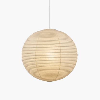 Washi Paper A Pendant Lamp Dia 23.6″ x H 22.8″ / Dia 60cm x H 58cm / White Lampshade & White Cable 1001 Pendant light
