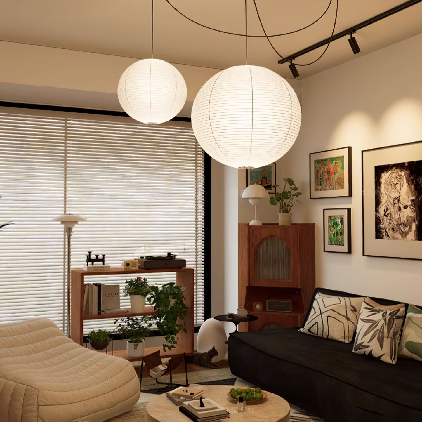 Akari A Pendant Swag Light Pendant light