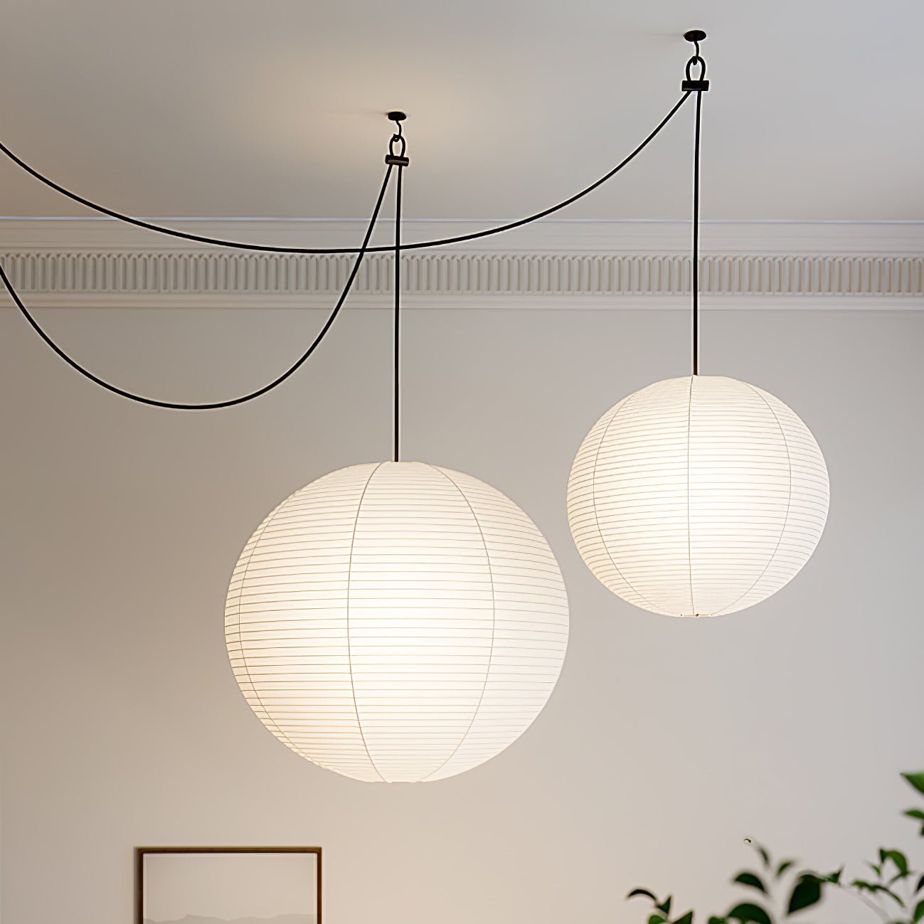 Akari A Round Swag Light 1001 Pendant light