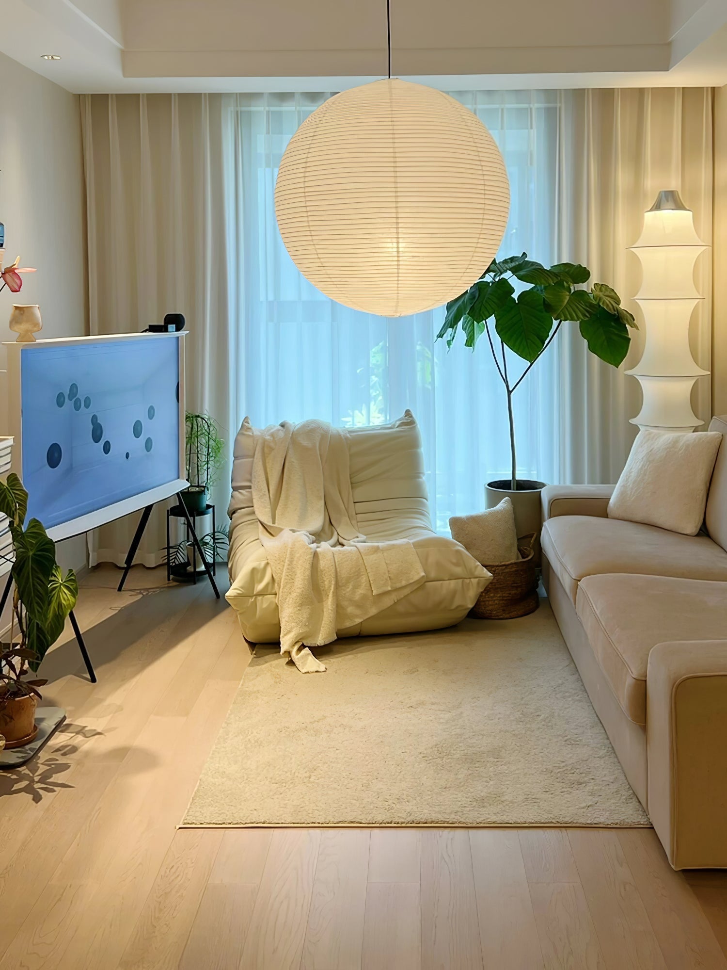 Akari A Round Swag Light 1001 Pendant light