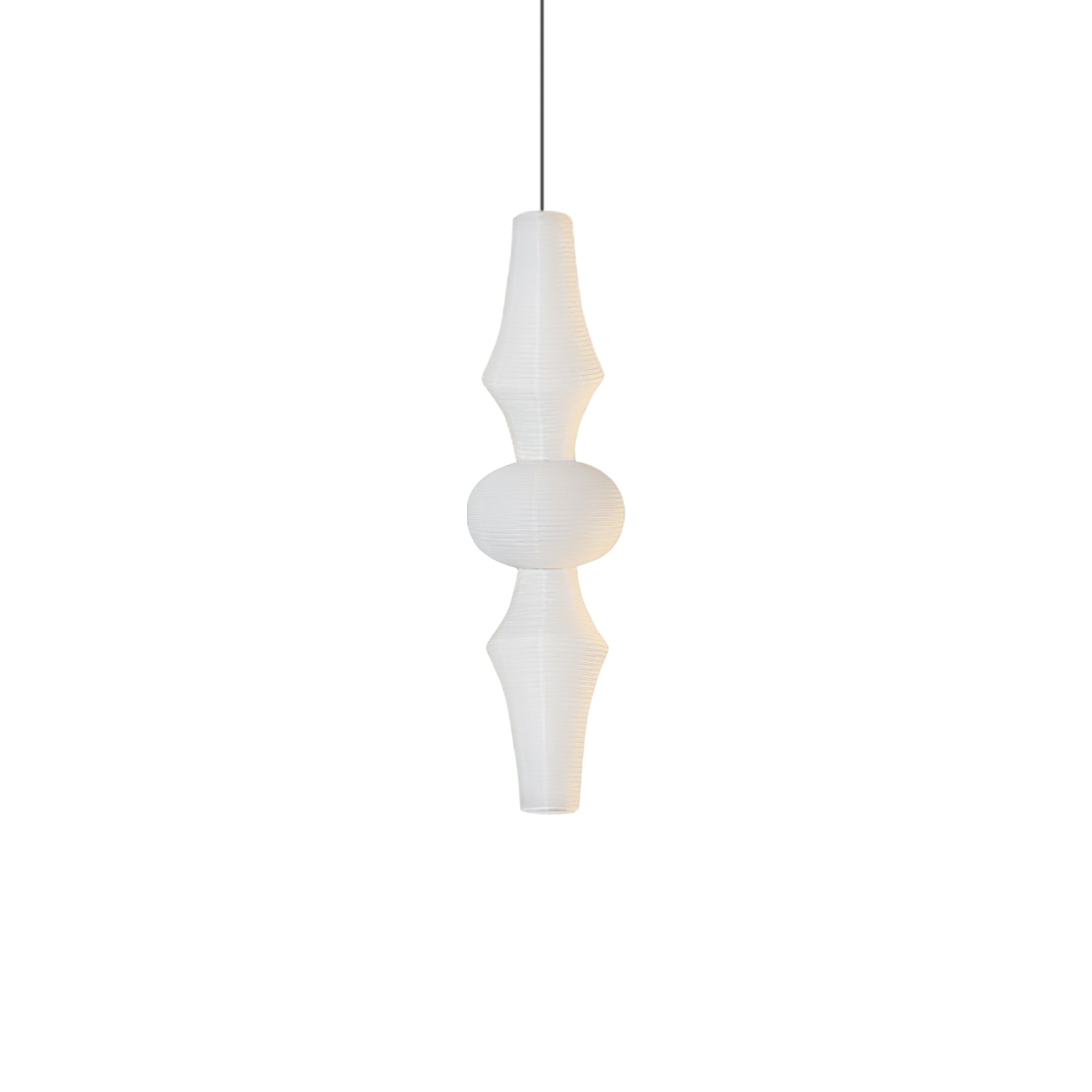 Washi Paper E Pendant Light Dia 12.2″ x H 55.1″ / Dia 31cm x H 140cm (E27 Bulb: 3 pieces) / White Pendant light
