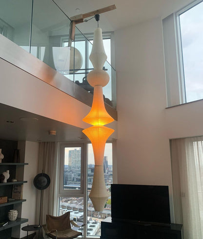 Washi Paper E Pendant Swag Light Pendant light