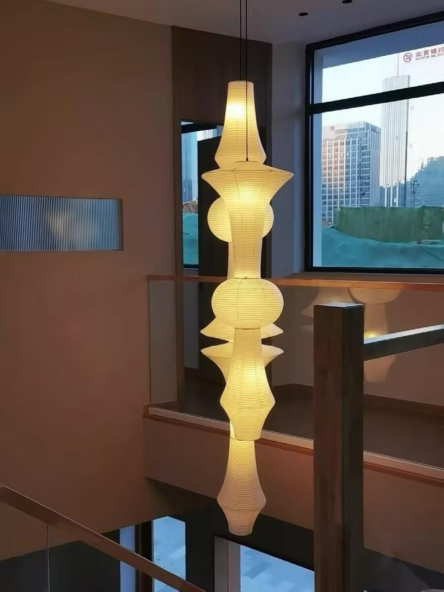 Washi Paper E Pendant Swag Light Pendant light