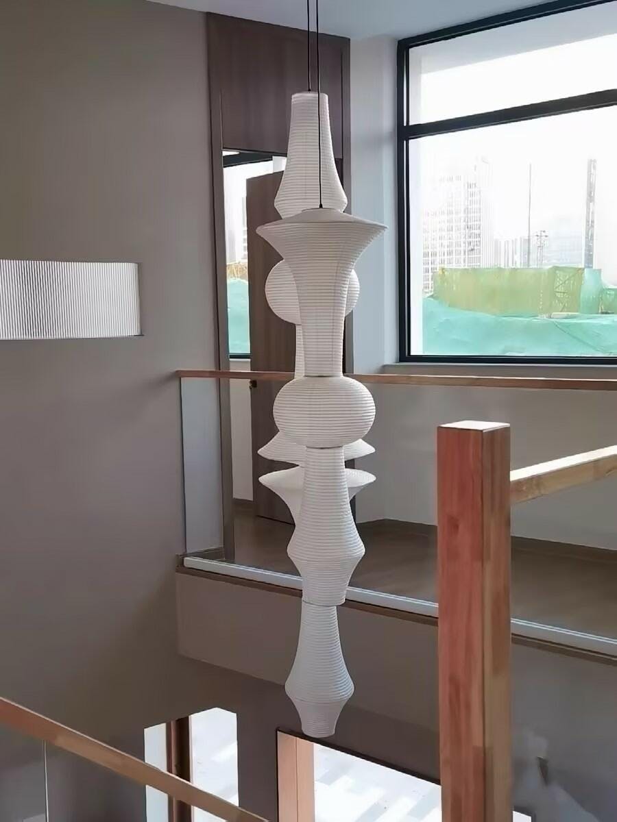Washi Paper E Pendant Swag Light Pendant light