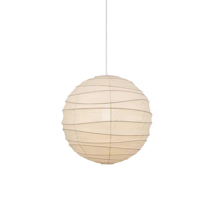 Washi Paper Pendant Lamp ? 21.6″ x H 20″ / Dia 55cm x H 51cm / White Pendant light