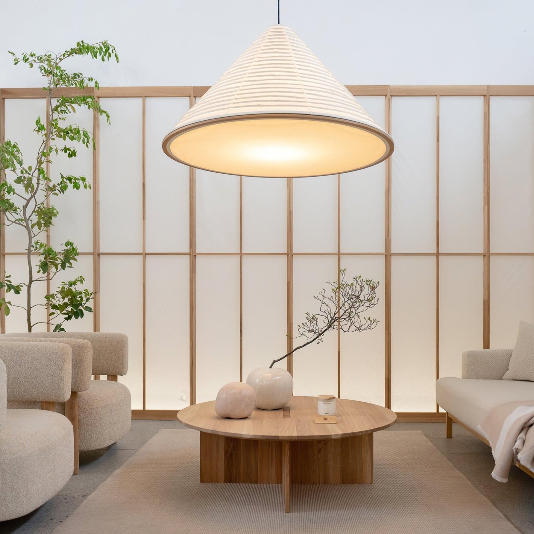 Washi Paper Pyramid Pendant Lamp Pendant light