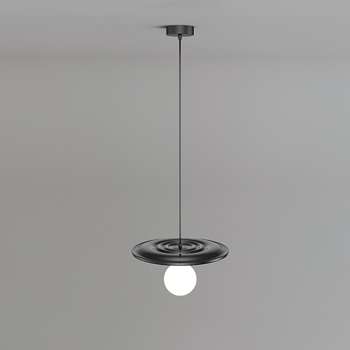 Water Ripple Pendant Lamp Dia 11.8″ x H 59.1″ / Dia 30cm x H 150cm / Black Pendant light