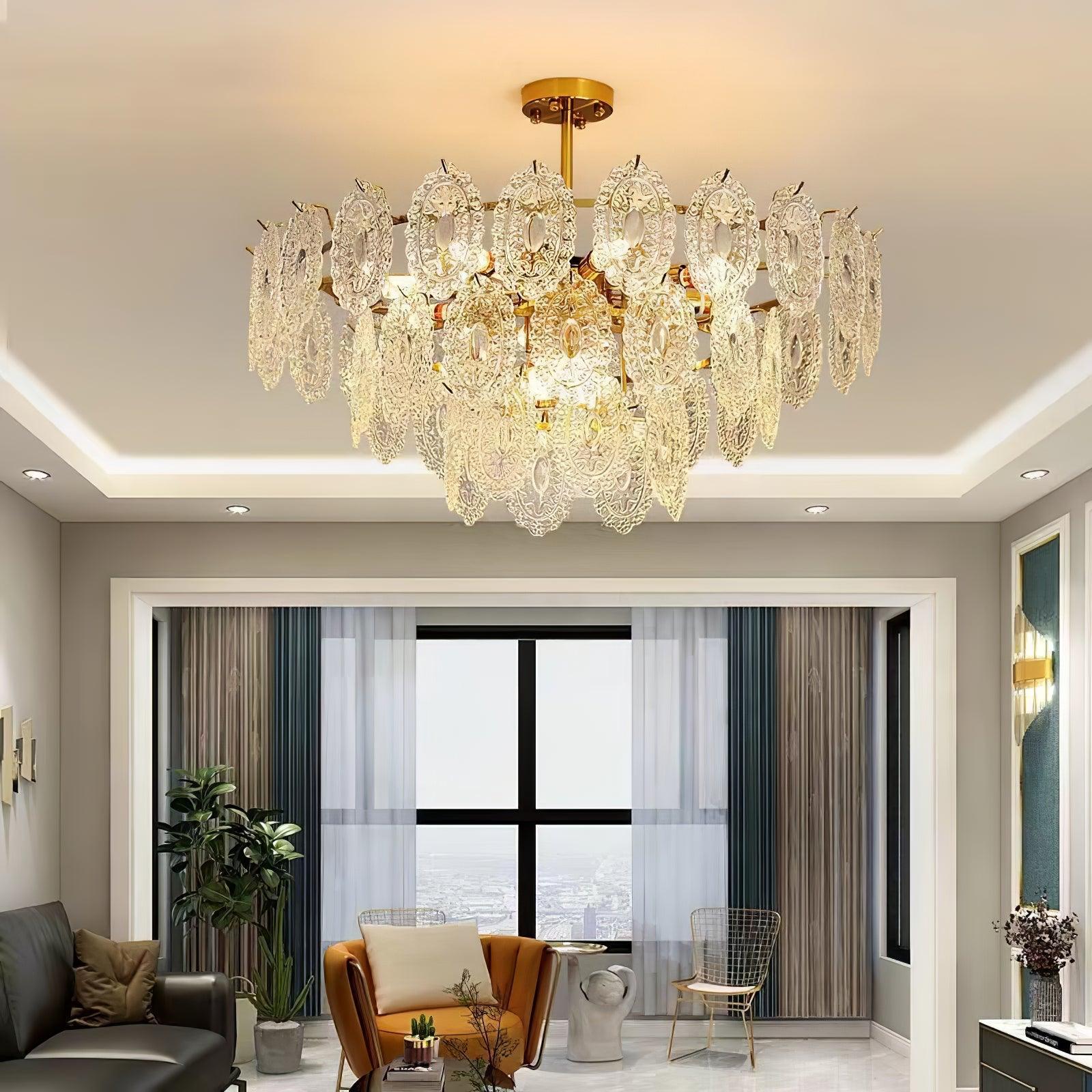 Wave Glass Chandelier Chandelier