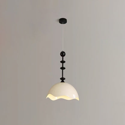 Wave Crest Pendant Lamp Dia 13.8″ x H 20.1″ / Black & Beige / Warm Light Pendant light