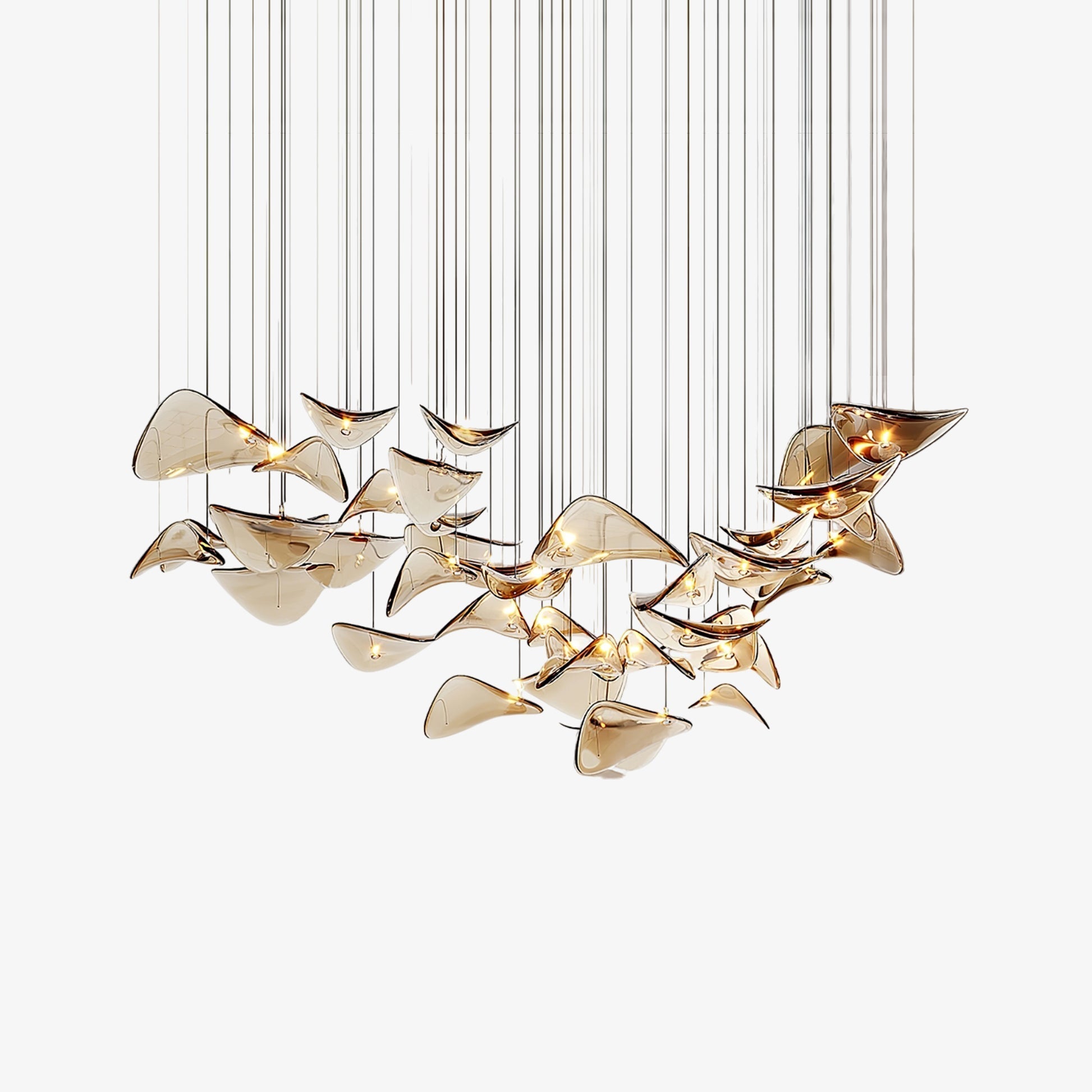 Wave Floating Leaf Chandelier Chandelier