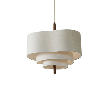 Wave Ladder Pendant Lamp ? 27.6″ H 16.7″ / Dia 70cm x H 42.5cm / Walnut wood & White Pendant light